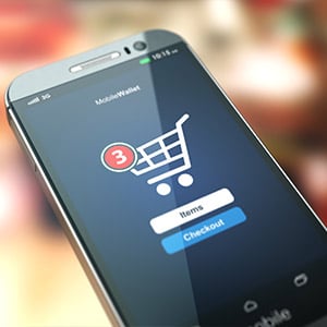 cart on cell phone